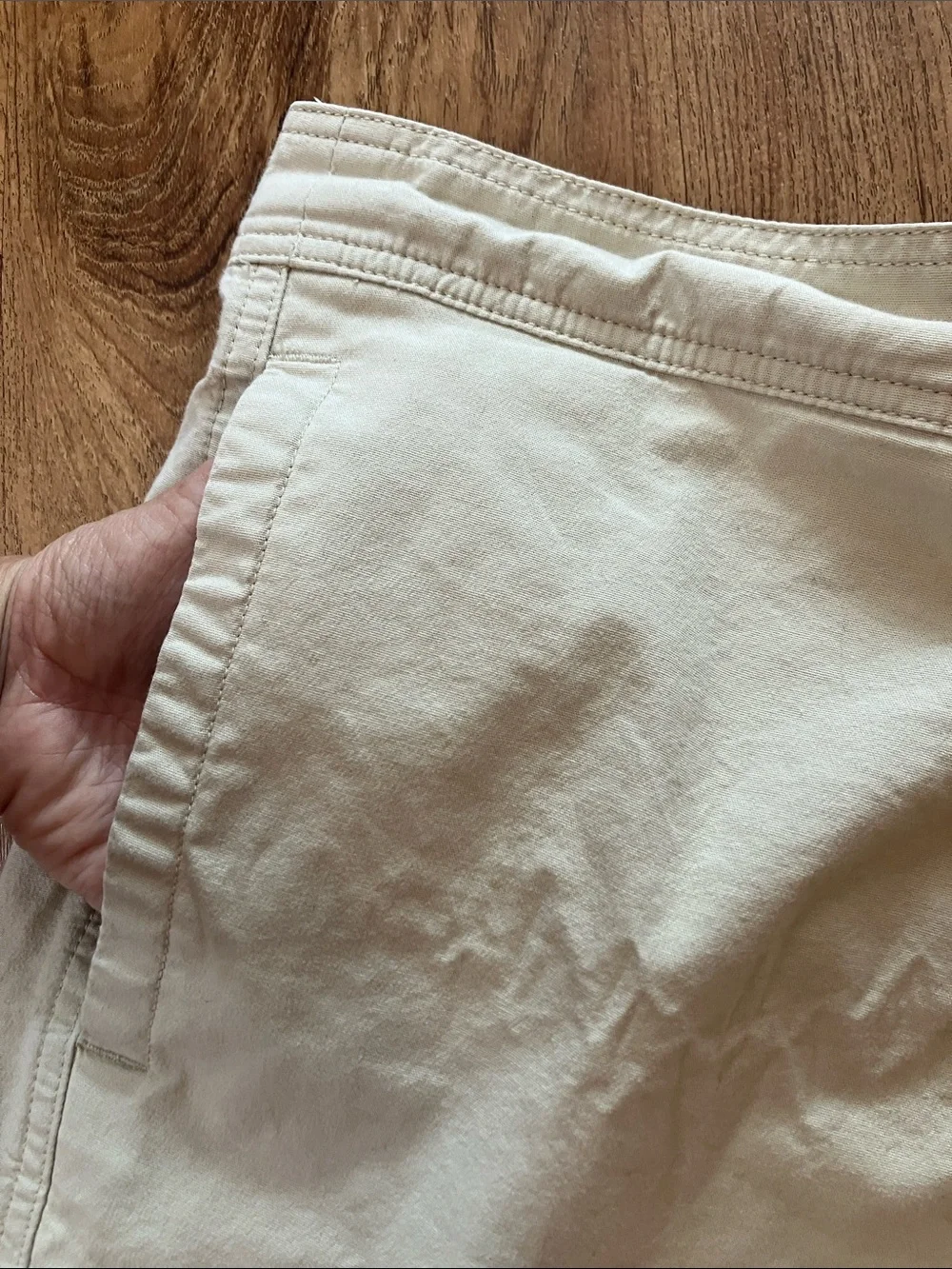 Cream cotton board adventure Shorts - Drawstring and zip Patagonia gorpcore 38
